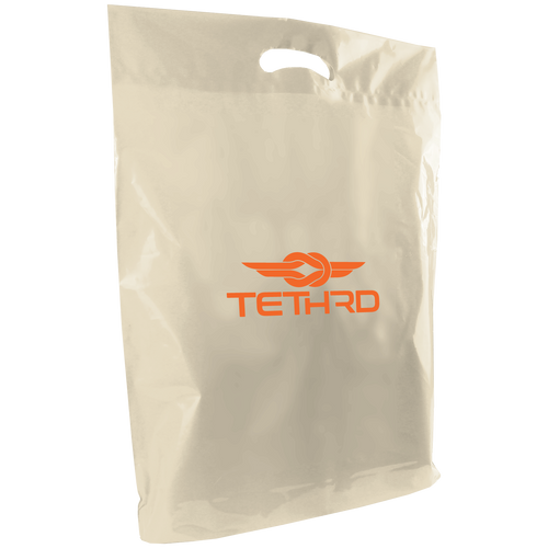 Tethrd / Large Recyclable Die Cut Plastic Bag / Plastic Bags