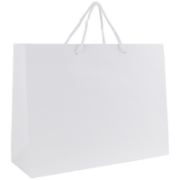 White Medium Glossy Shopper Bag Thumb