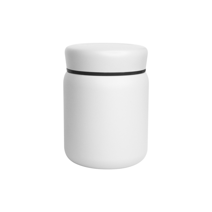 Matte White Stainless Steel Insulated Food Canister