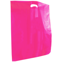 Pink Recyclable Extra Large Die Cut Plastic Bag Thumb