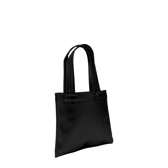 Plain black hot sale leather tote