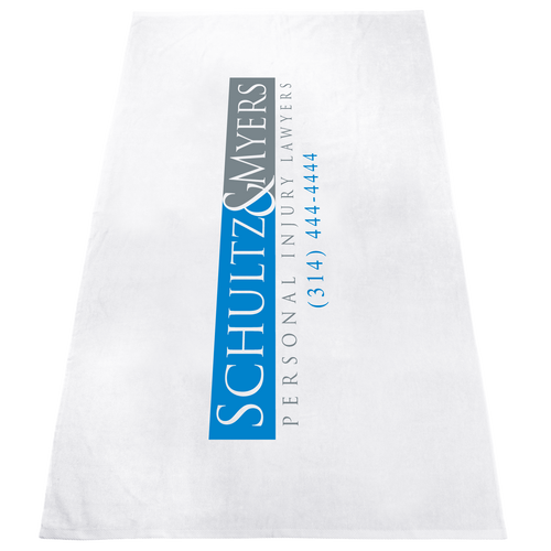 Schultz Myers / Odyssee White Beach Towel / Embroidered Beach Towels