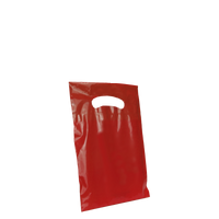 Red Extra Small Eco-friendly Die Cut Plastic bag Thumb