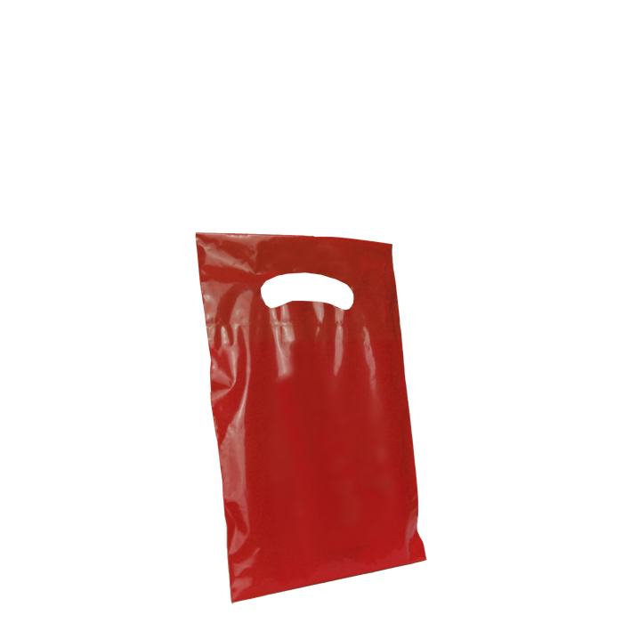 Red Extra Small Eco-friendly Die Cut Plastic bag