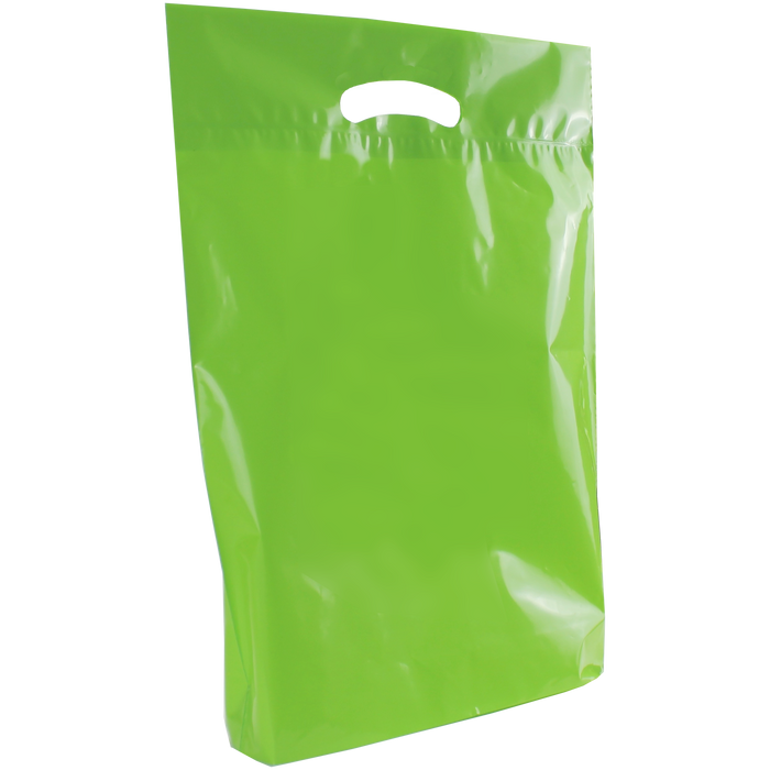 Lime Medium Eco-Friendly Die Cut Plastic Bag