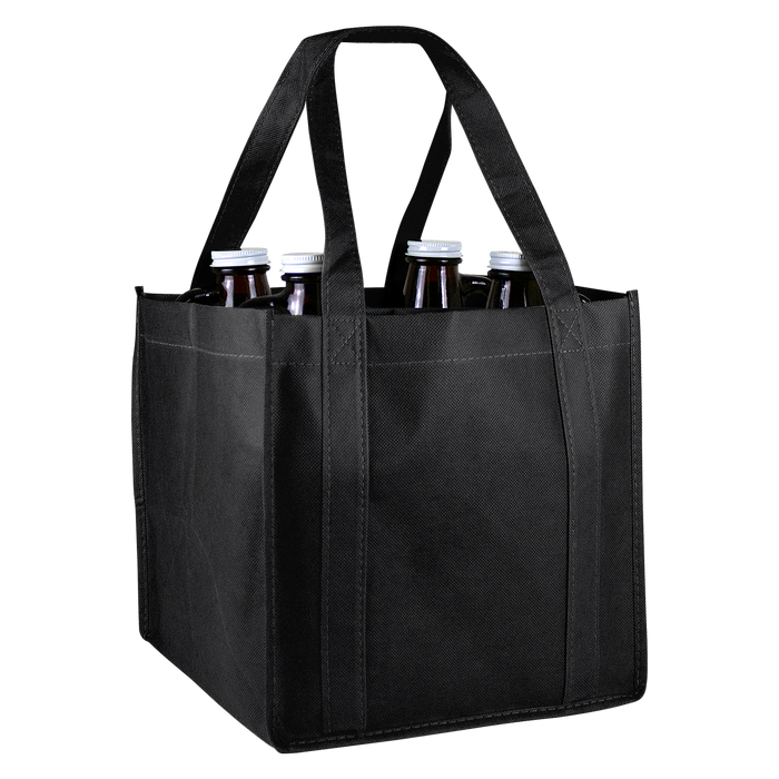 Black 4-Bottle Growler Tote