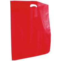 Red Recyclable Extra Large Die Cut Plastic Bag Thumb