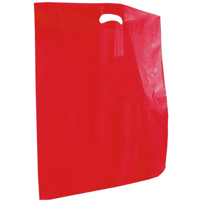 Red Recyclable Extra Large Die Cut Plastic Bag