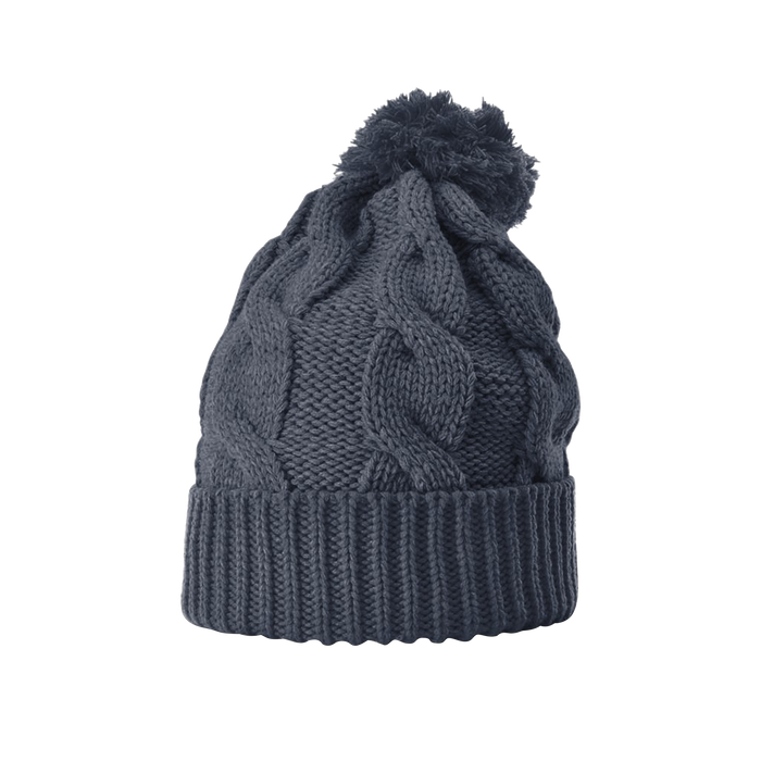 Slate Cable Knit Beanie
