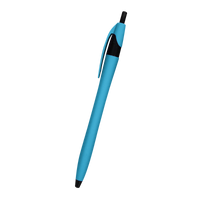 Light Blue Rubberized Dart Pen Thumb