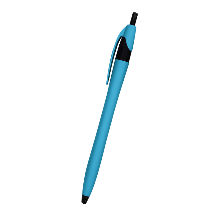 Light Blue Rubberized Dart Pen