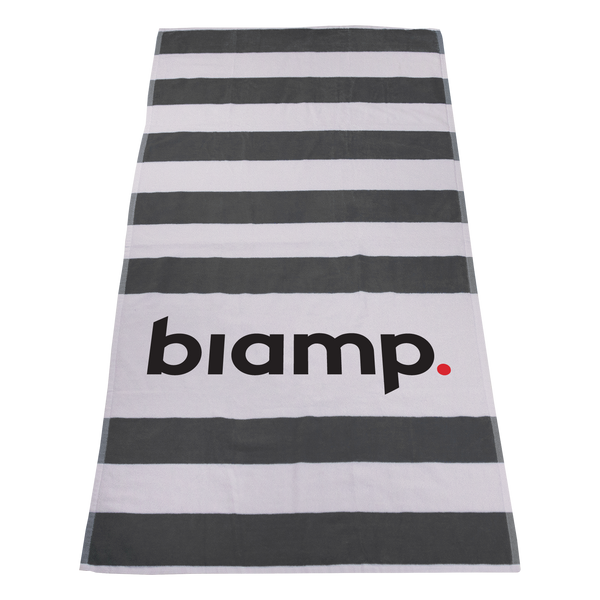 striped beach towels,  silkscreen imprint,  best selling towels, 