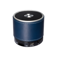 Navy Tuscany™ Faux Leather Wireless Speaker Thumb