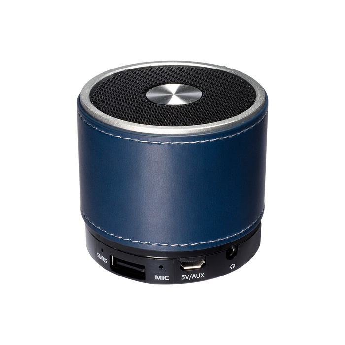 Navy Tuscany™ Faux Leather Wireless Speaker